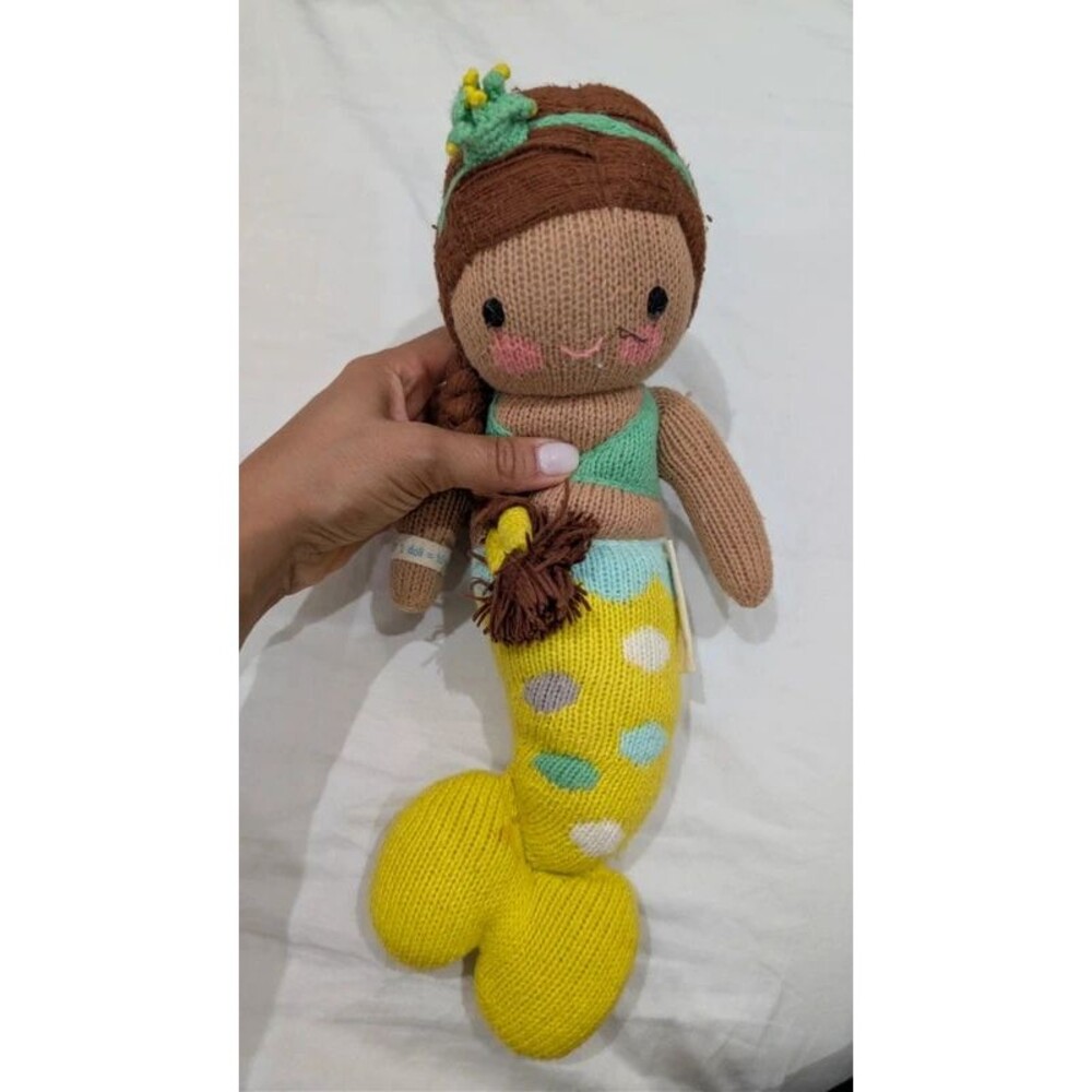 Cuddle + Kind Pearl The Mermaid Little 13" Hand-Knit Doll – Heirloom Quality, Ha
